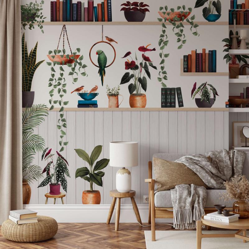 Plantes, pots et bouquins