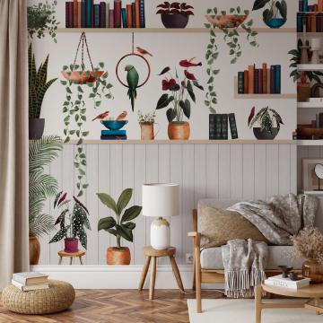 Plantes, pots et bouquins